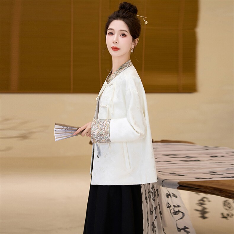 2025秋季新中式短款外套RF2C290-5807#-P145-218,女装短外套,2C290