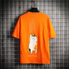 【】A003-HT1031-P30夏装可爱猫咪时尚短袖T恤网格挂拍，男装T恤，电商A003