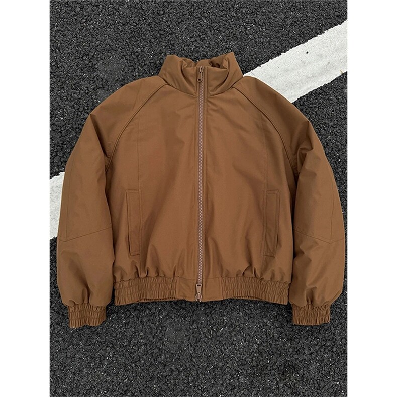 现货美式高街休闲棉衣夹克三防立领纯色户外工装加厚棉服外套,男装夹克,电商A486