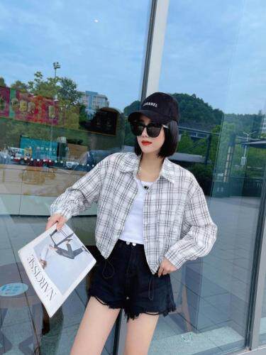 秋格子衬衣两件套，其它，沐·沐