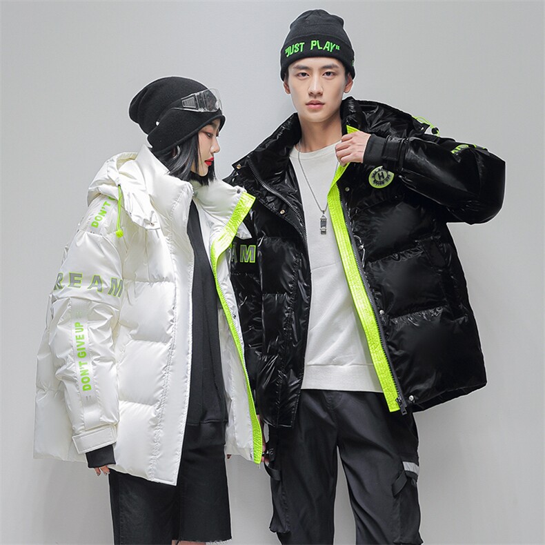 欧美短款连帽时尚修身户外防风韩版冬季羽绒服情侣学生班服团体服，男装羽绒服，星座301D-5(原星座1415）