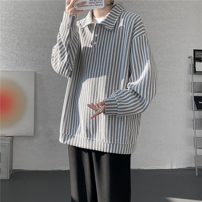 美式复古雪尼尔polo领卫衣大码设计重磅翻领外套LW609特P45加绒55,女装短外套,电商B215