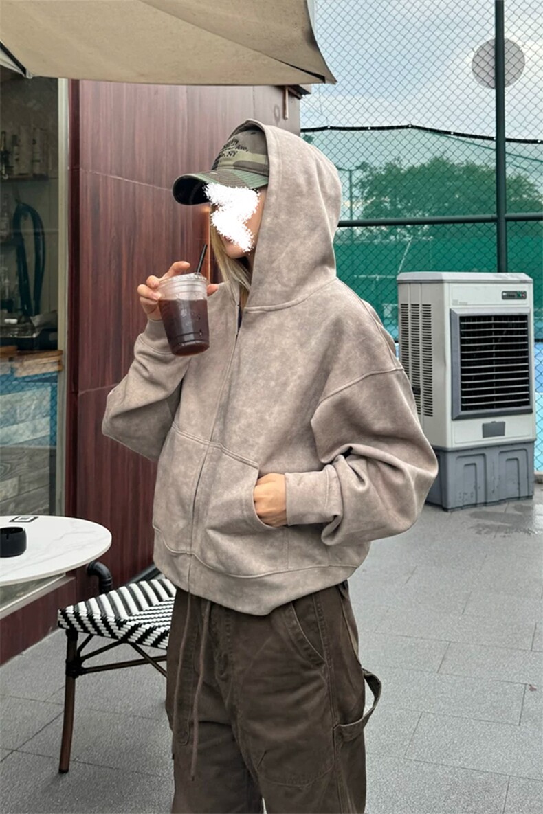 网图慎用重磅420g华棉扎染连帽大码卫衣外套男W5080-特P65控118,女装短外套,电商A001