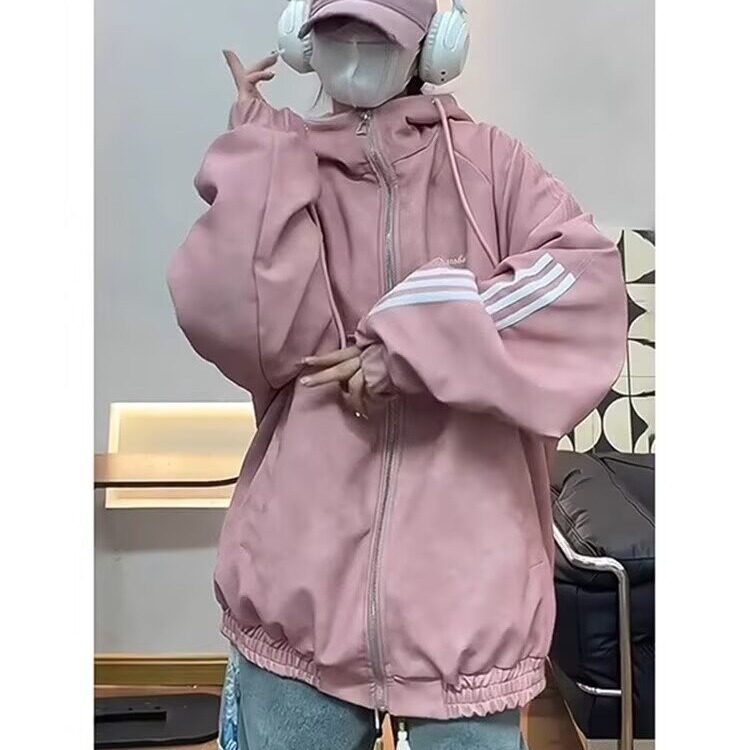 【有货】DF2222-P113美式连帽百搭美拉德三条杠皮衣棉服男女外套,男装皮衣,星座603-2