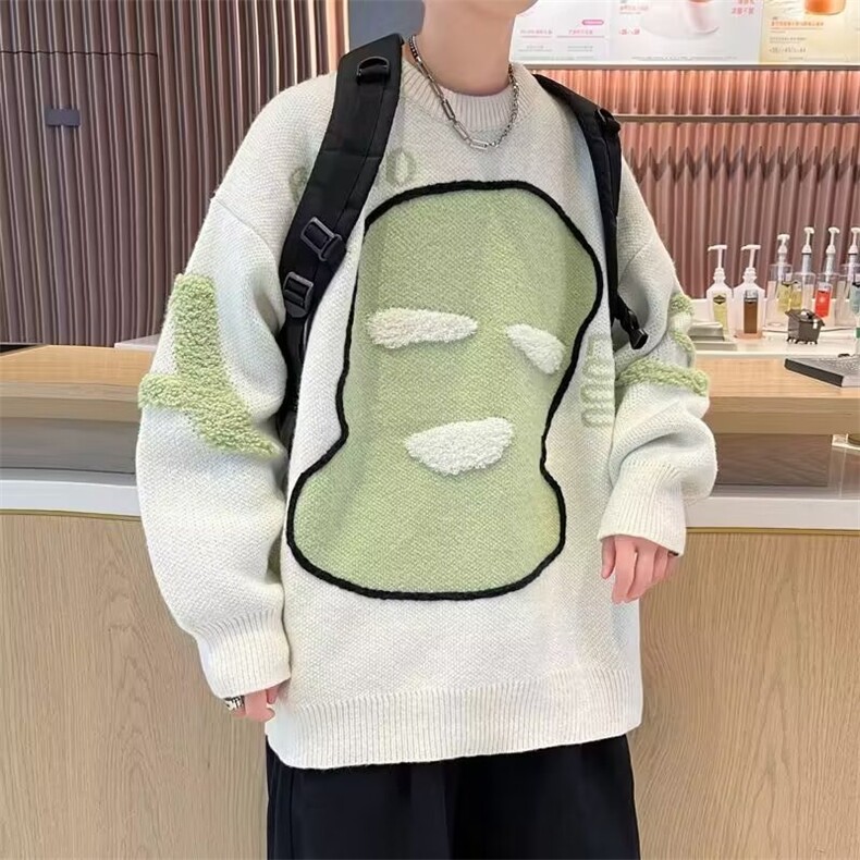 撞色毛衣男秋冬季休闲百搭套装学生小众设计针织衫美式青少年,男装针织衫/毛衣,星座1013
