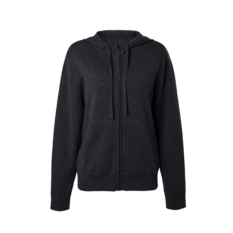 时尚百搭秋冬新款舒适显瘦连帽开衫女长袖宽松外套，女装卫衣/绒衫，特麦惠羊绒