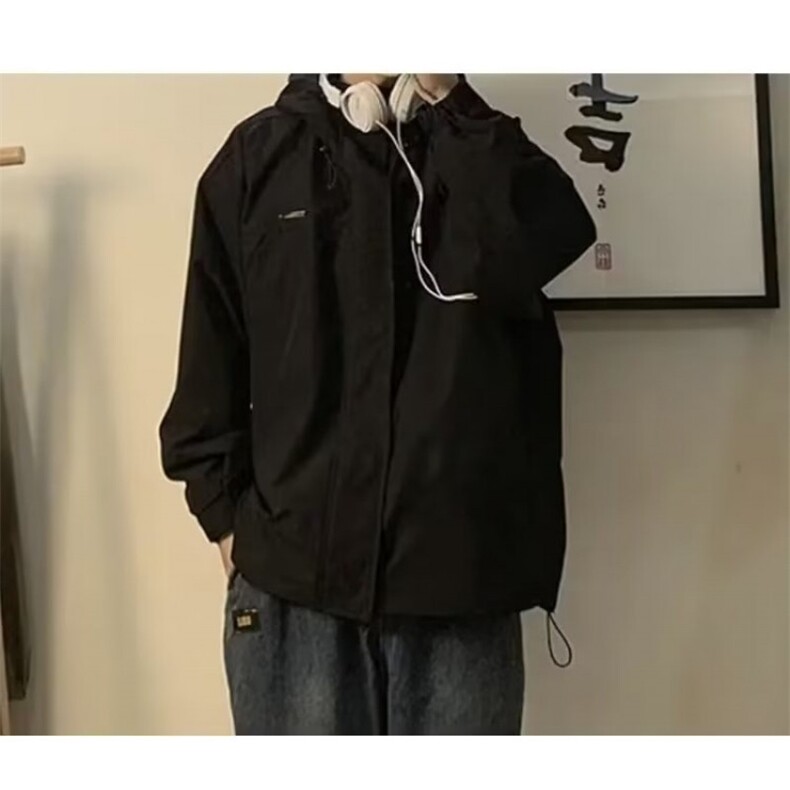 美式复古铆钉夹克男春秋季宽松cleanfit潮牌痞帅伐木翻领工装外套,男装夹克,星座506A