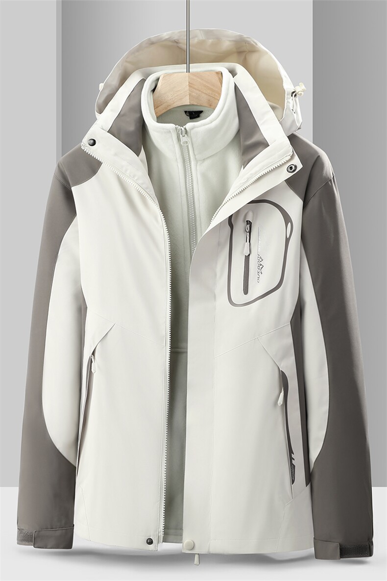 春秋冬三合一冲锋衣保暖连帽外套男女款防风户外服SZ1898-P150,男装夹克,星座1105-3