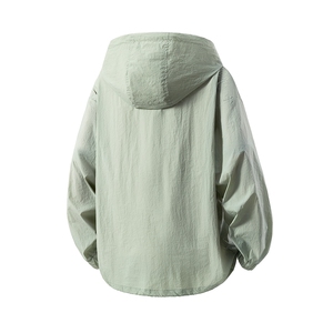 立体白底连帽滚边设计大码M-5XL情侣潮牌防晒服男FS77005P45控68图片