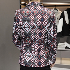 507A-X609-P752025春季时尚男士碎花西服长袖小西装，男装西服，星座507A（原星座306B-2）