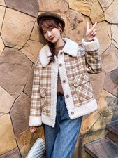 现货补单格子呢大衣内里羽绒SML，其它，芭蕾雨