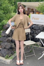 现货！短袖西装外套+裙裤两件套运动套装2C133-9003-P135-K188，女装套装/套裙，2C133
