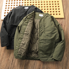 冬男士加厚夹棉轻盈保暖复古宽松休闲V领棉衣棉服外套TT2278P76，男装棉衣，星座1013-5