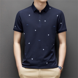 男士2023年夏季新款百搭T恤男短袖商务休闲中老年爸爸装体恤男图片