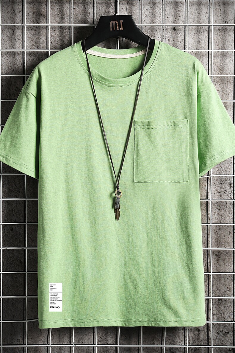 DX24045-P25大口袋百搭短袖t恤男大码半袖体恤上衣服,男装T恤,电商A040A