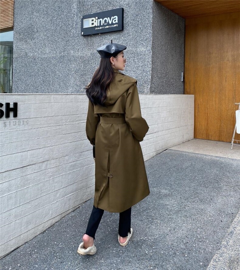 香丽迪秋装新款长款风衣,女装风衣,香丽迪1