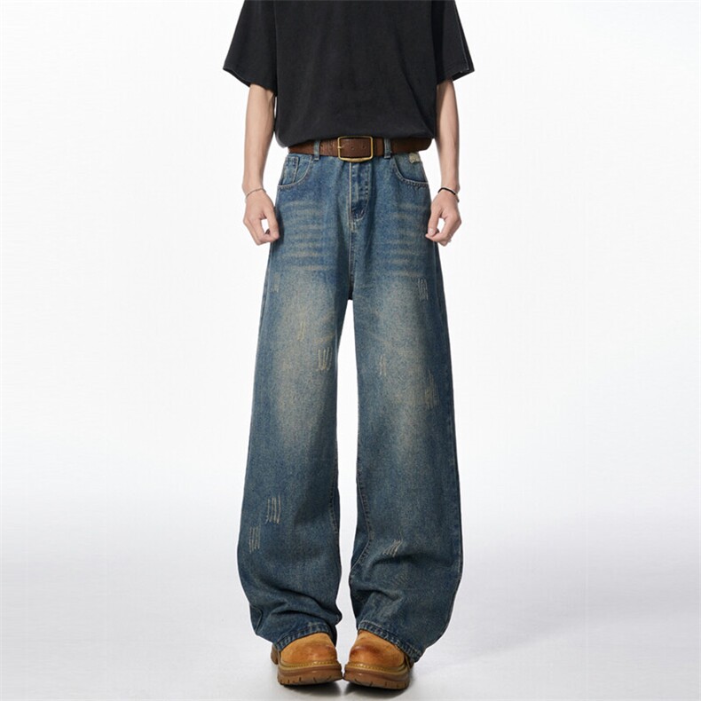 现货~~春季新款水洗宽松直筒牛仔裤2BK530-P55控7，男装牛仔裤，星座515