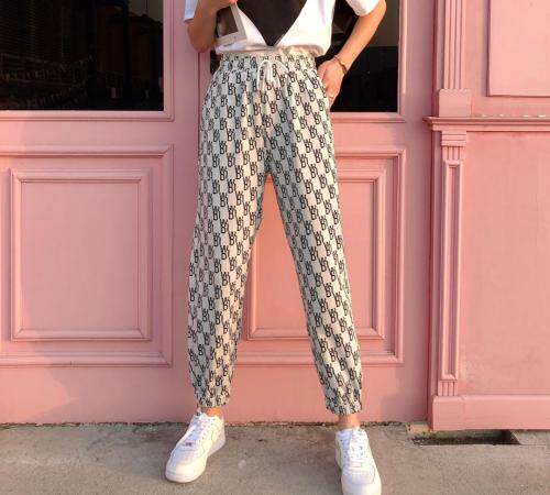 字母色织哈伦裤，女装，1+1 MAIN ROAD