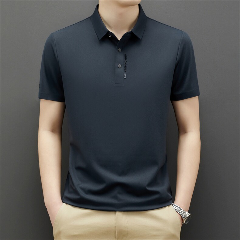 短袖T恤男薄款翻领上衣服夏季新款中年男士商务休闲半袖POLO衫,男装T恤,电商B212（原钱塘6029）