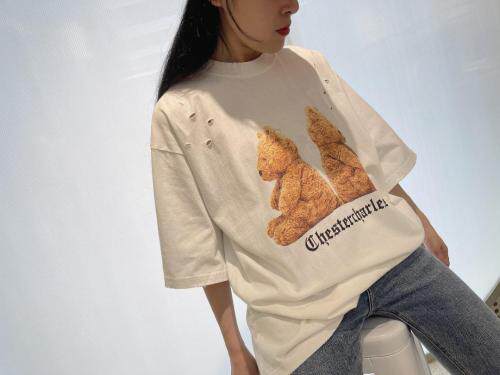 韩版洗水棉短袖T恤～白色、蓝灰色，女装T恤，LOVELS