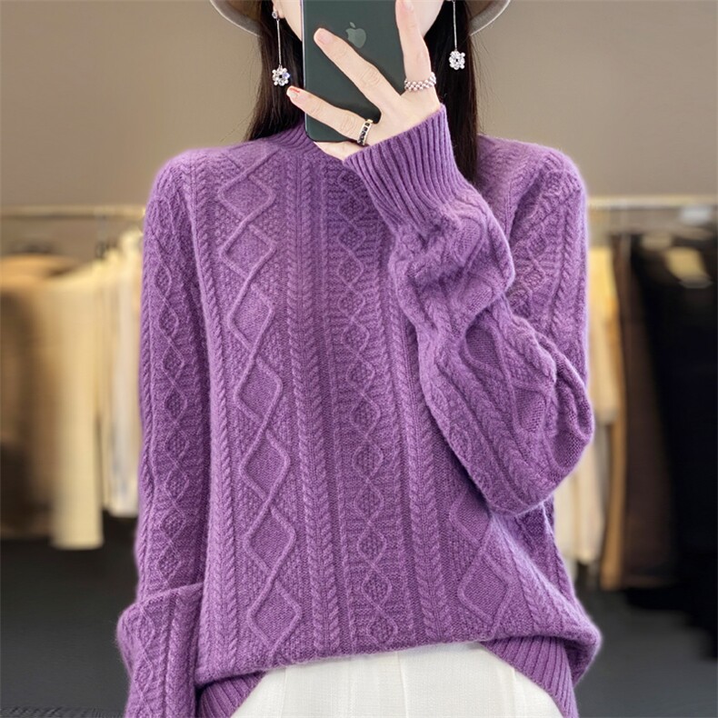 半高领打底衫女202新款内搭显瘦软糯百搭纯色针织衫,女装羊毛衫,北娇羊绒