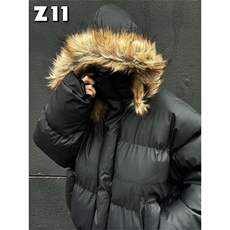 现货三防重磅硬挺boxy短款羽绒棉衣座山雕大毛毛领PU皮棉服外套冬，男装棉衣，电商A443