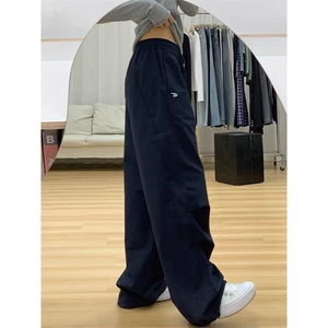 加绒加厚冬款男女休闲裤保暖刺绣褶皱冲锋长裤h139 P45图片