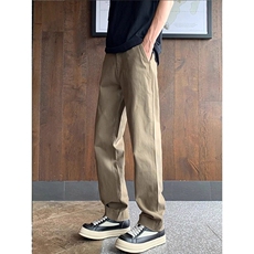 新款春秋小直筒微弹休闲裤男款修身重磅复古工装休闲裤潮，男装工装外套，星座218-1（原230）