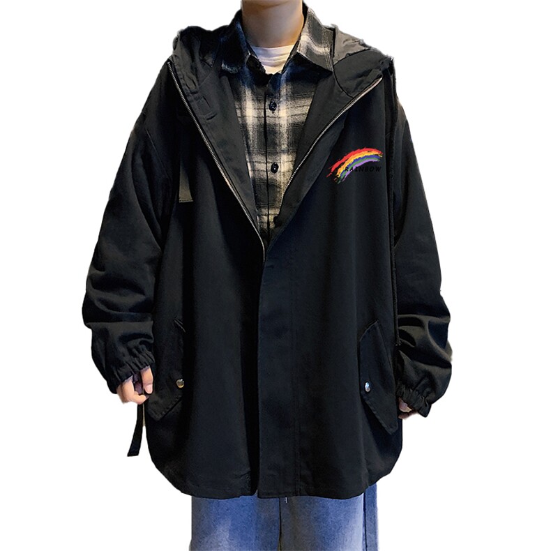 JK41064-P85加棉款-P115纯棉连帽夹克男士大码工装夹克男外套男,男装夹克,电商A040