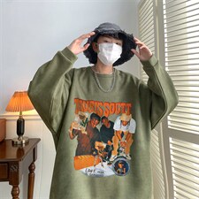 ！22秋季新款宽松大码怀旧摇滚麂皮绒圆领卫衣JW1932-p50控68，男装卫衣，星座508（原C305）