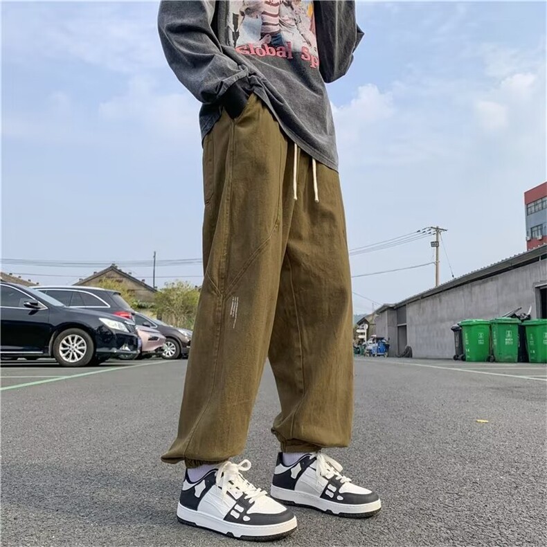 美式工装裤男女秋冬季日系复古束脚裤运动休闲长裤子男GK628-p40,男装工装外套,星座1008-1