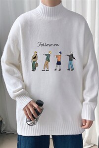 M18043-P45加绒款-P65半高领毛衣男士大码针织衫男毛线衣男,男装针织衫/毛衣,电商A040