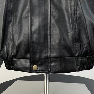 复古机车服pu皮衣外套男士休闲春秋季高级感飞行员夹克Y1016/P75