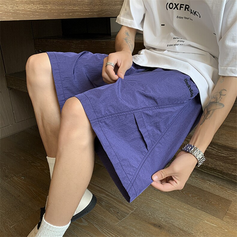 夏季金属丝拼接打褶五分短裤XZ604-DK228-特P30控58,男装牛仔裤,星座604