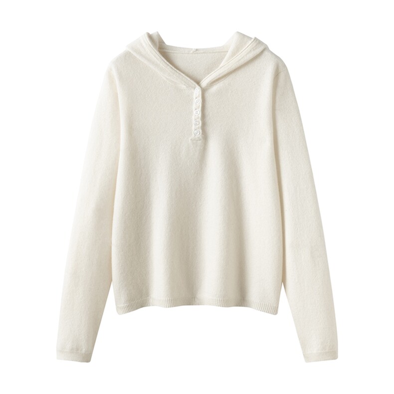 2025年秋季时尚百搭通勤简约休闲百搭帽衫，女装羊绒衫，暖习羊绒