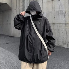 机能冲锋衣外套男冬季美式连帽高领夹克情侣装Y6568-P60加绒p80，男装夹克，星座1008