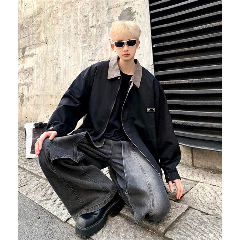 春季2026潮牌高街复古贴标夹克设计感休闲男CD2055-TP80118,男装夹克,电商A102