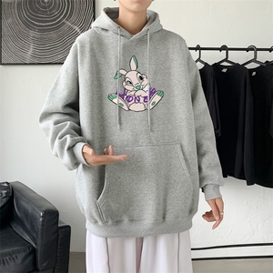 L2615P48秋季上新休闲连帽百搭韩潮外套卫衣男情侣装连帽卫衣图片