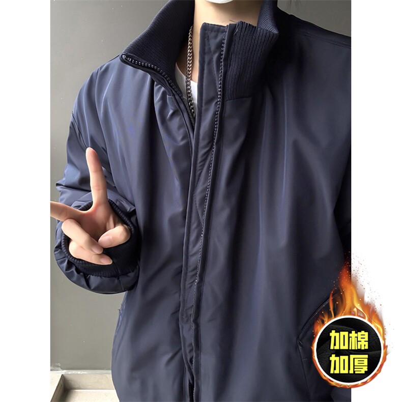 棉衣5W件现货冬季美拉德立领飞行夹克廓形高街棒球服加棉加厚外套，男装夹克，电商A486