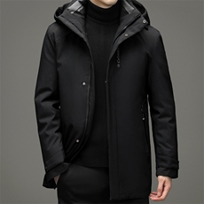 冬季新款脱卸帽子羽绒服男装保暖白鸭绒外套爸爸装TLM82182-P250，男装羽绒服，电商B212（原钱塘6029）