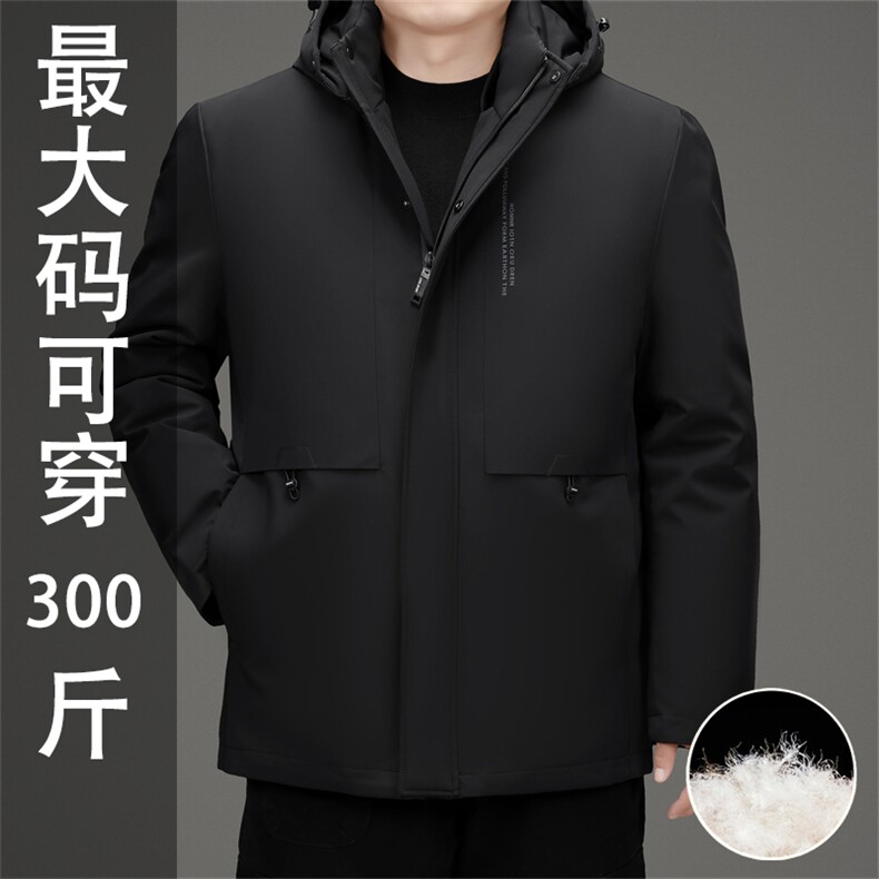 主推中老年加肥加大羽绒服外套男装特大号一衣三穿中年羽绒服大衣,男装羽绒服,钱塘723