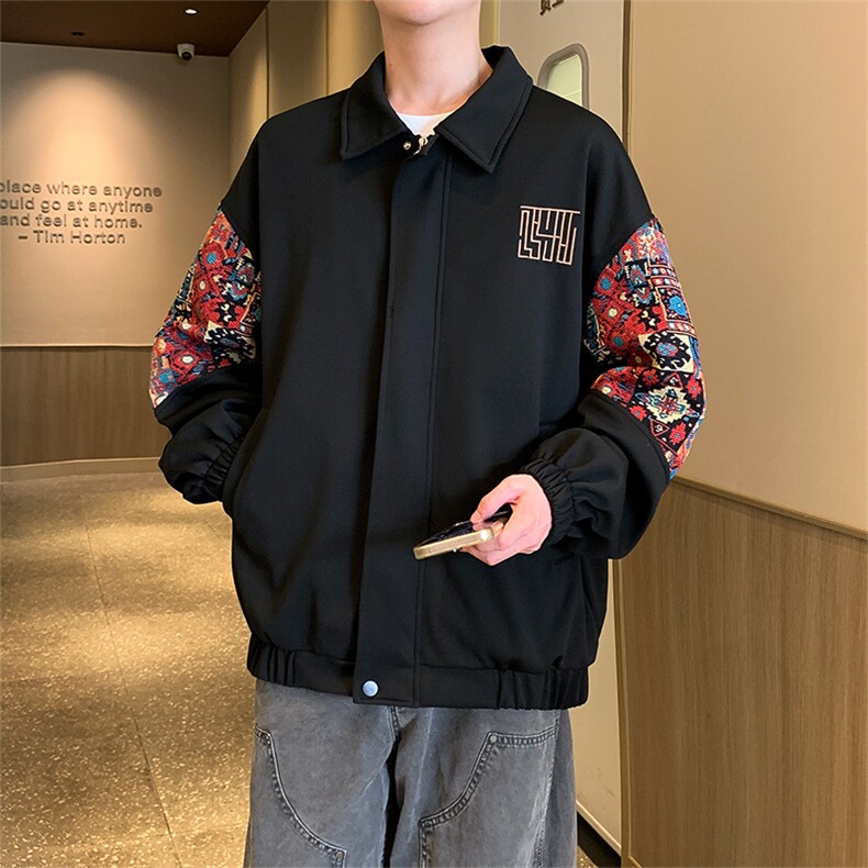 春秋季绣花外套男女同款新款美式夹克XZ102B-1-JK2522P75,男装夹克,星座102B-1