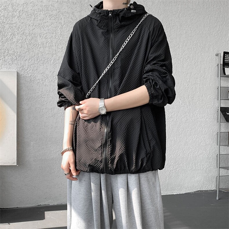 FS1129-特P40控78防防紫外线轻薄大码防晒衣UPF50+有报告，男装防晒衣，电商A059