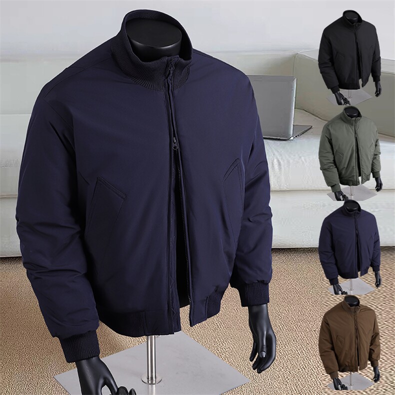 抖音美式高街立领棒球棉服飞行夹克棉衣短款外套男MY1030-P65图片