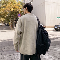 M31072025春装新款圆领宽松简约纯色毛衣P75，男装针织衫/毛衣，星座1108