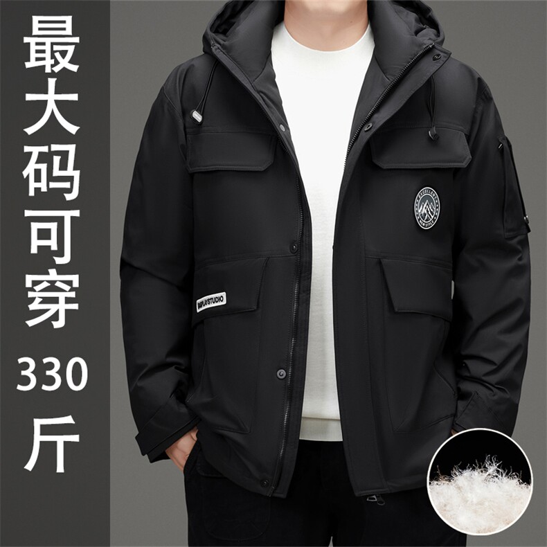 新标90绒加肥加大羽绒服外套男士特大号羽绒服大衣SH89513-P388,男装羽绒服,钱塘723