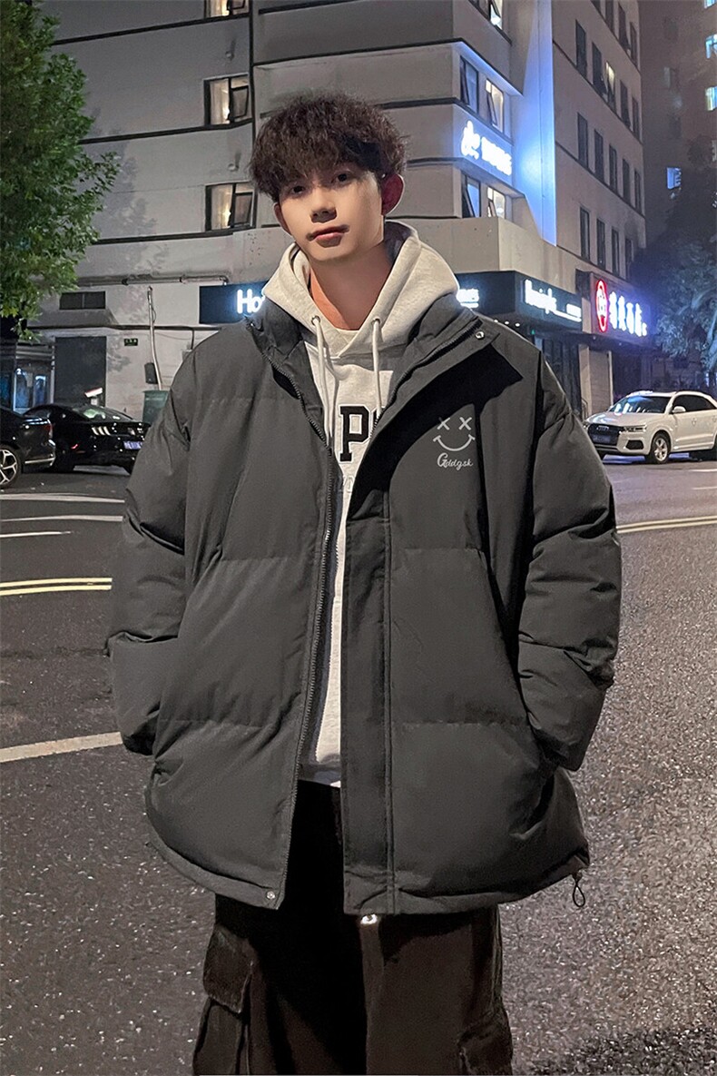 外景冬季深灰百搭加厚面包服男宽松保暖棉衣立领外套MF00379/P90,男装棉衣,电商B316