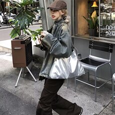 现货水洗解构垫肩牛仔外套男女款黄泥复古重磅夹克网图JK2293-P80，男装工装外套，星座302B-3