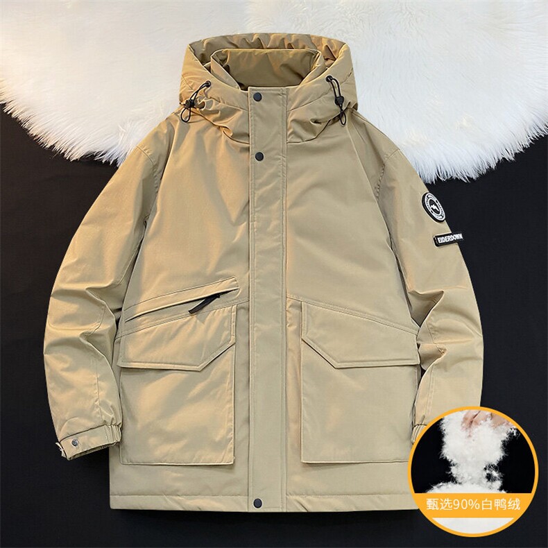 主推款：时尚连帽户外运动大码90白鸭绒羽绒服得物二开保暖外套潮，男装羽绒服，星座210-5(原414-2)
