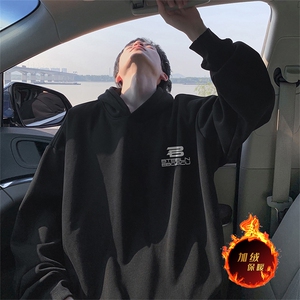 抖音得物供货 可提供视频 秋冬重磅美式宽松连帽卫衣WKD33图片